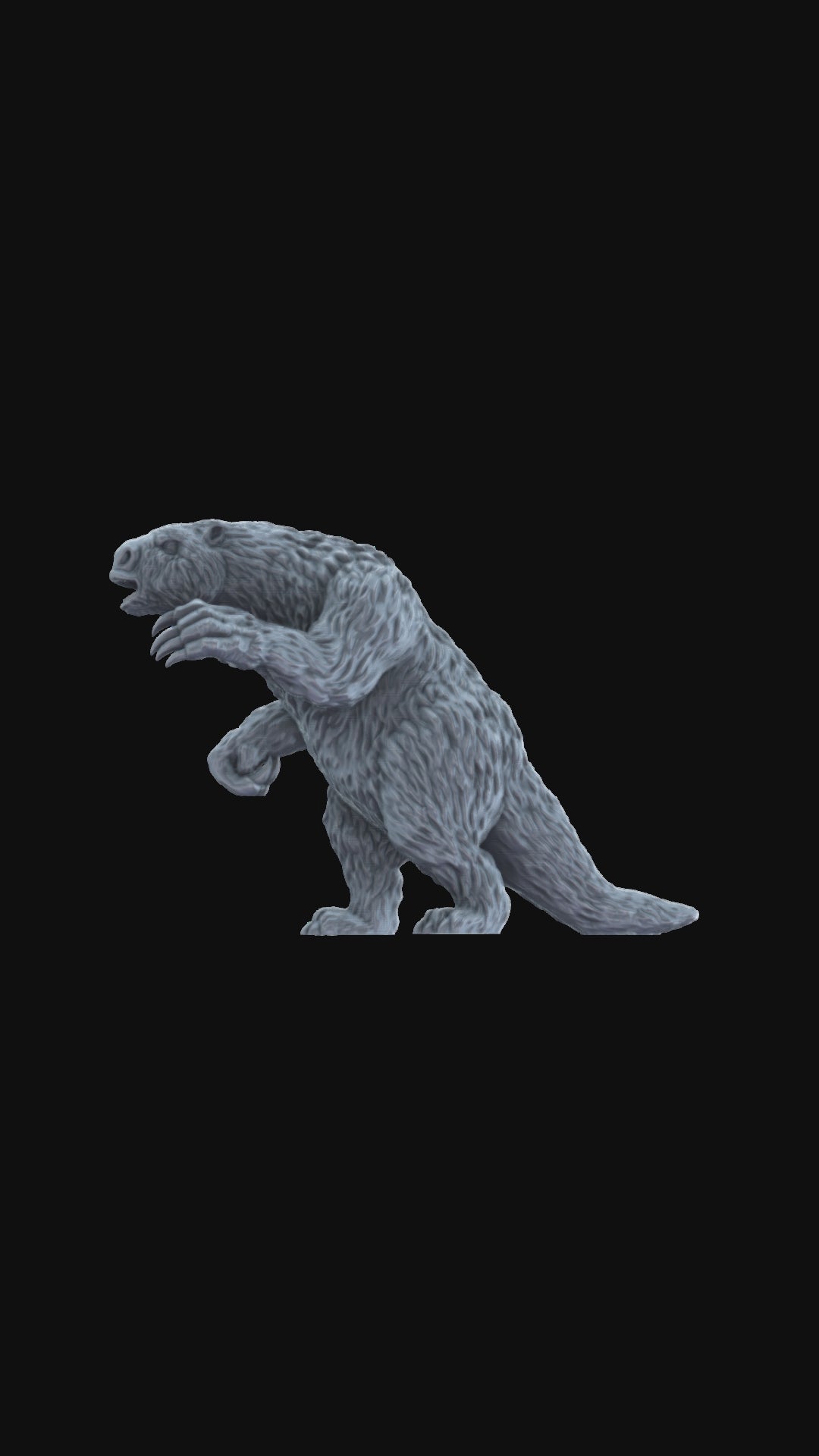 3d printed Megatherium attacking 360 degree view